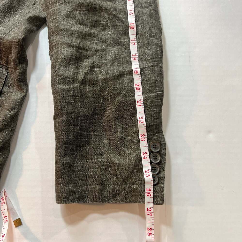 Alfani Men's 100% Linen Two-Button Blazer Jacket Size XL, Brown/Grey Txture - Picture 9 of 11